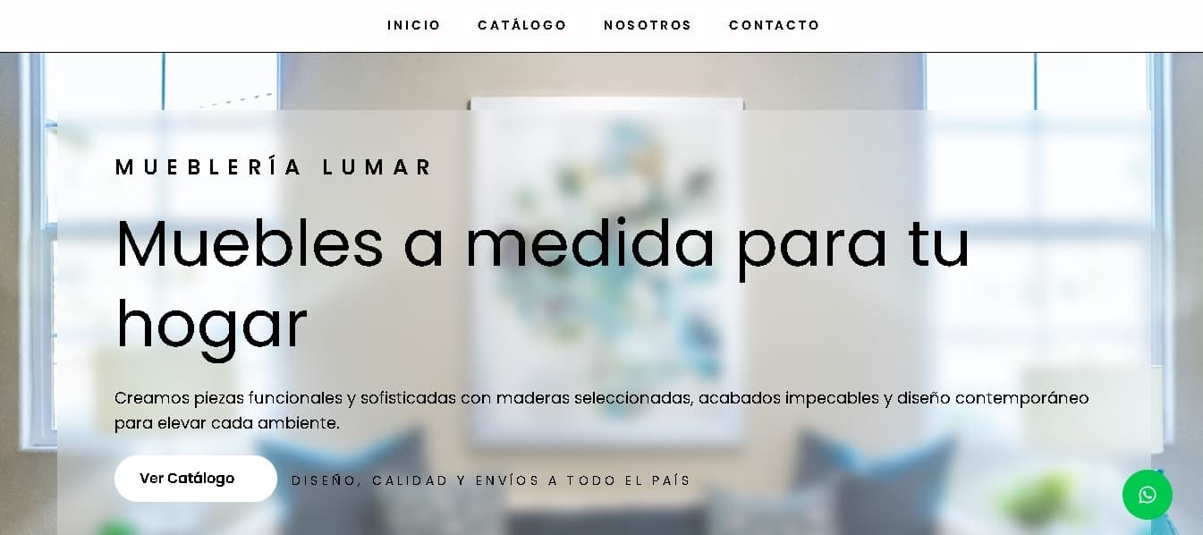 Landing Page para vender muebles artesanales 1