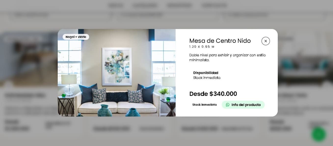 Landing Page para vender muebles artesanales 2
